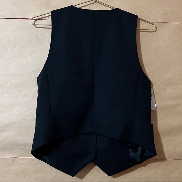 Aritzia | NWT Babaton Deniro Vest Button Up Wool Suit Vest Top Black Size 2 - Picture 8 of 11